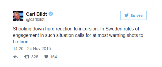 Tweet de Carl Bildt Tweet de Carl Bildt